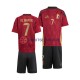 Belgien De Bruyne 7 Euro 2024 Kinder Trikotset Heim Rot Kurzarm
