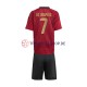 Belgien De Bruyne 7 Euro 2024 Kinder Trikotset Heim Rot Kurzarm
