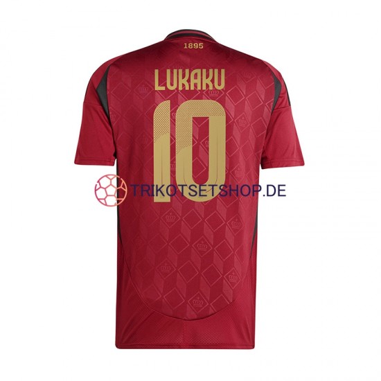 Belgien Romelu Lukaku 10 Euro 2024 Herren Trikot Heim Rot Kurzarm