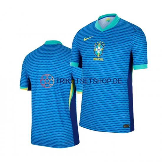 Brasilien Copa America 2024 Herren Trikot Auswärts Blau Kurzarm
