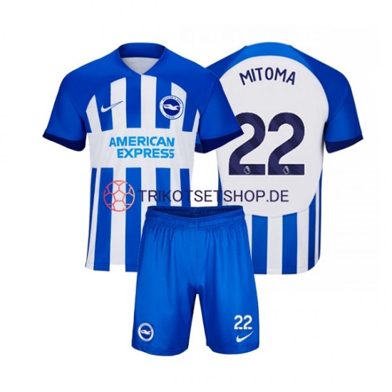 Brighton Hove Albion Mitoma 22 2023-2024 Kinder Trikotset Heim Kurzarm