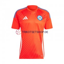 Chile Copa America 2024 Herren Trikot Heim Rot Kurzarm