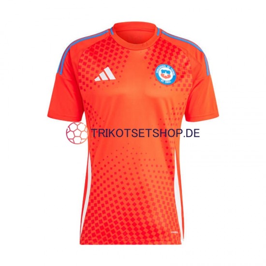Chile Copa America 2024 Herren Trikot Heim Rot Kurzarm