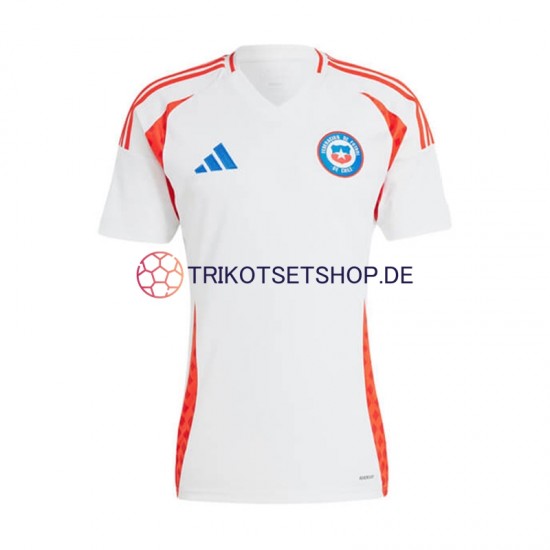 Chile Copa America 2024 Herren Trikot Auswärts Weiß Kurzarm