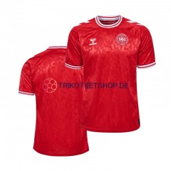 Dänemark Euro 2024 Herren Trikot Heim Rot Kurzarm