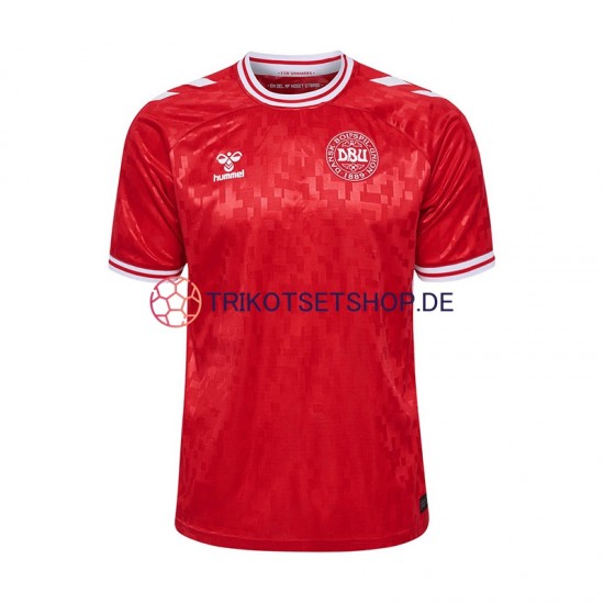 Dänemark Euro 2024 Herren Trikot Heim Rot Kurzarm