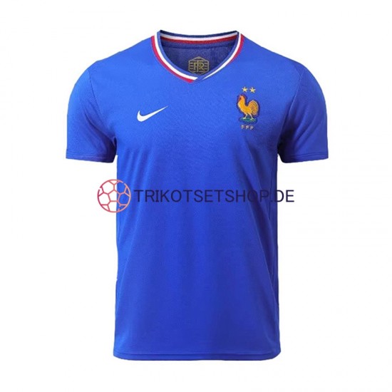Frankreich Euro 2024 Herren Trikot Heim Blau Kurzarm