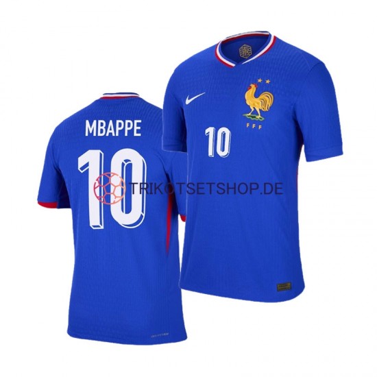 Frankreich Mbappé Kylian 10 Euro 2024 Herren Trikot Heim Blau Kurzarm