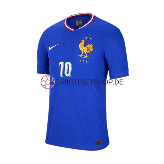 Frankreich Mbappé Kylian 10 Euro 2024 Herren Trikot Heim Blau Kurzarm