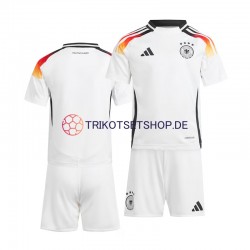 Deutschland Euro 2024 Kinder Trikotset Heim Weiß Kurzarm