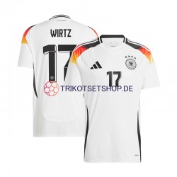 Deutschland Florian Wirtz 17 Euro 2024 Herren Trikot Heim Weiß Kurzarm