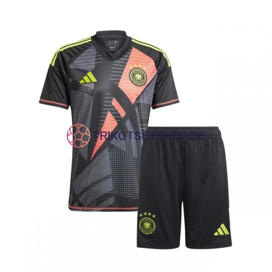 Deutschland Torwart Euro 2024 Kinder Trikotset Heim Schwarz Kurzarm