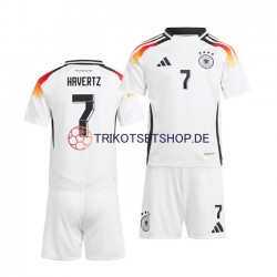 Deutschland Havertz 7 Euro 2024 Kinder Trikotset Heim Weiß Kurzarm