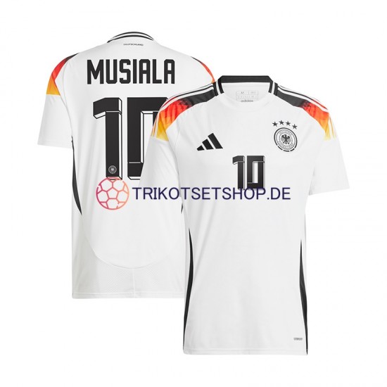 Deutschland Jamal Musiala 10 Euro 2024 Herren Trikot Heim Weiß Kurzarm