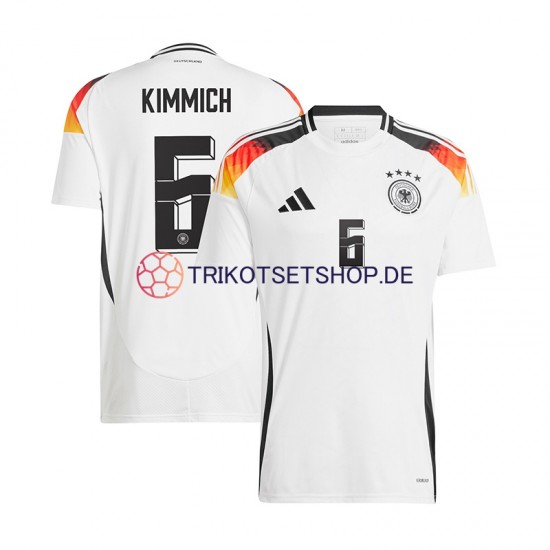 Deutschland Joshua Kimmich 6 Euro 2024 Herren Trikot Heim Weiß Kurzarm