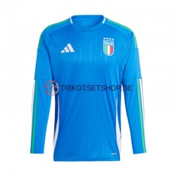 Italien Euro 2024 Herren Trikot Heim Blau Langarm