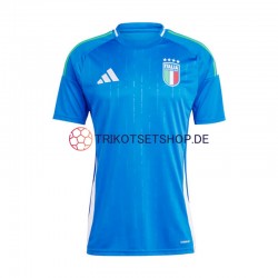 Italien Euro 2024 Herren Trikot Heim Blau Kurzarm