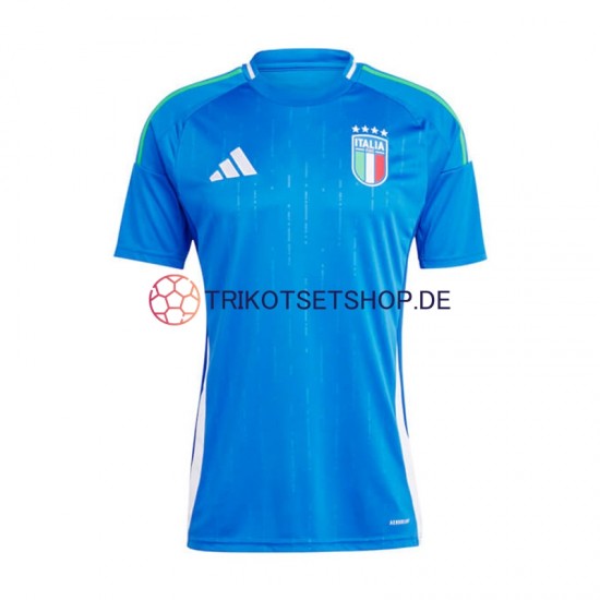 Italien Euro 2024 Herren Trikot Heim Blau Kurzarm