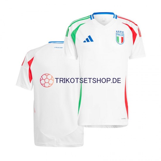 Italien Euro 2024 Herren Trikot Auswärts Weiß Kurzarm