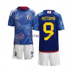 Japan Mitoma 9 World Cup 2022 Kinder Trikotset Heim Kurzarm