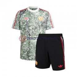 Manchester United Stone Roses 2023-2024 Kinder Trikotset Heim Kurzarm