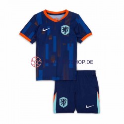 Niederlande Euro 2024 Kinder Trikotset Auswärts Kurzarm