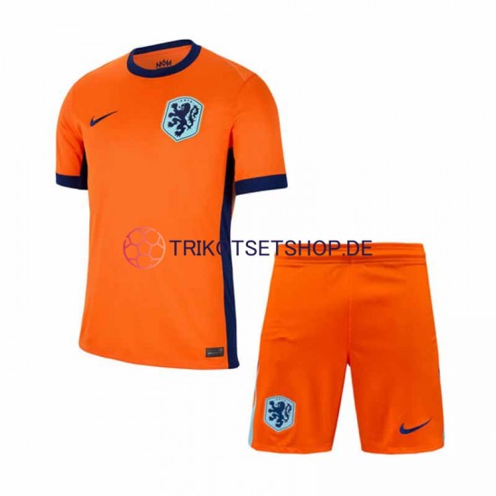 Niederlande Euro 2024 Kinder Trikotset Heim Kurzarm