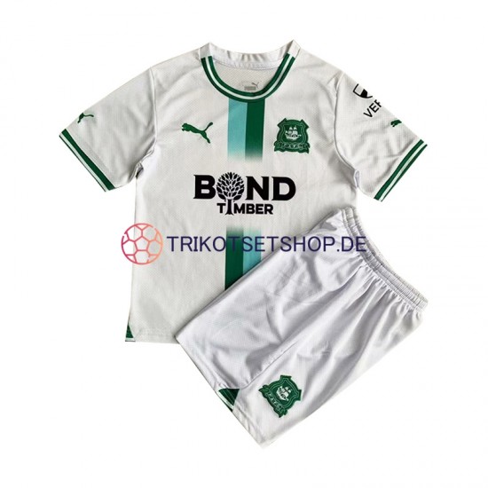 Plymouth Argyle 2023-2024 Kinder Trikotset Heim Auswärts Grün Kurzarm