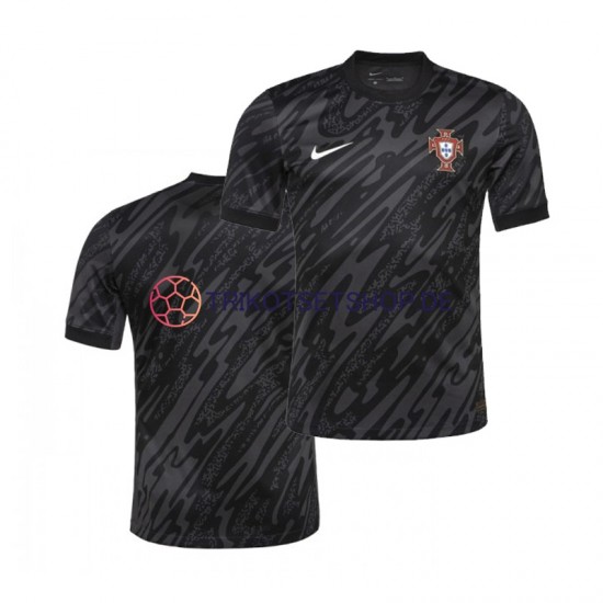 Portugal Torwart Euro 2024 Herren Trikot Auswärts Schwarz Kurzarm