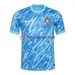 Portugal Torwart Euro 2024 Herren Trikot Ausweich Blau Kurzarm