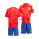 Spanien Euro 2024 Kinder Trikotset Heim Rot Kurzarm