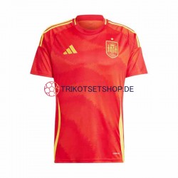 Spanien Euro 2024 Herren Trikot Heim Rot Kurzarm
