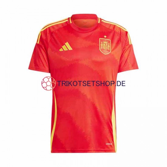 Spanien Euro 2024 Herren Trikot Heim Rot Kurzarm
