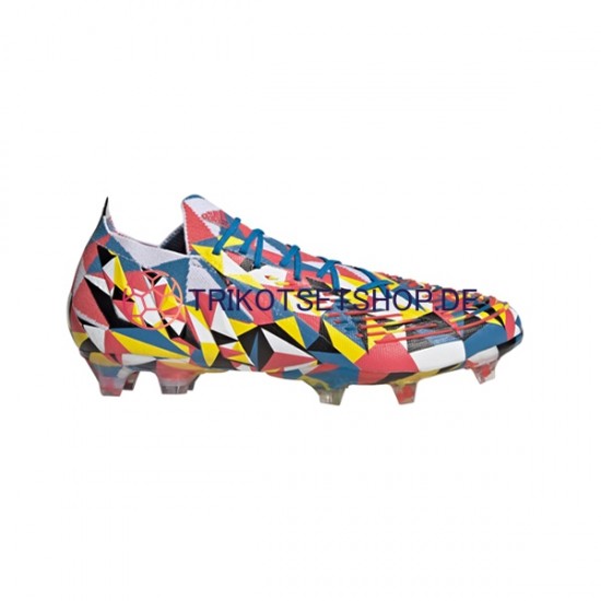 Adidas Predator EDGE.1 L FG Geometric Blau Gelb Fußballschuhe