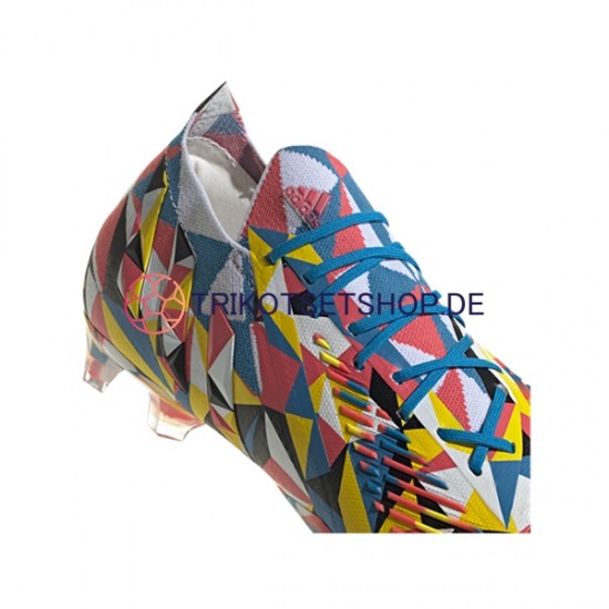 Adidas Predator EDGE.1 L FG Geometric Blau Gelb Fußballschuhe