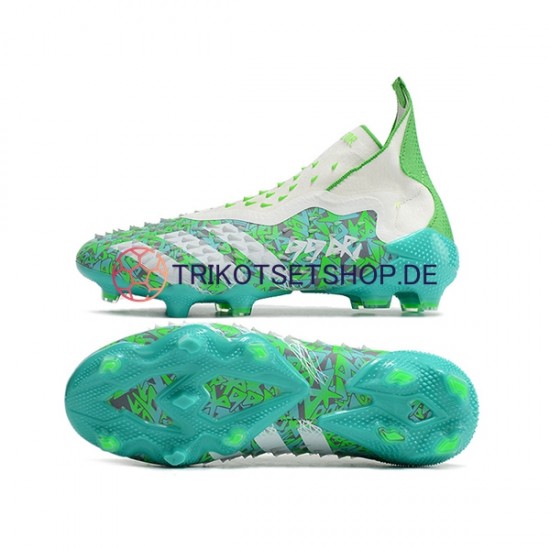 Adidas Predator FREAK FG Weiß Grün Fußballschuhe