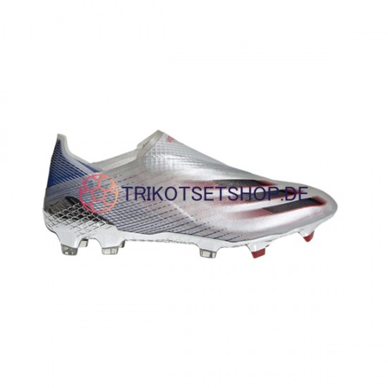 Adidas X GHOSTED FG Showpiece Silver Rot Schwarz Fußballschuhe