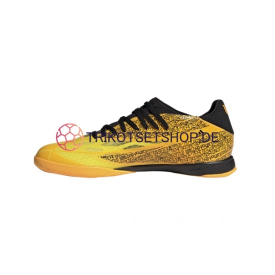 Adidas X SPEEDFLOW Messi.3 IN Halle Gold Schwarz Fußballschuhe