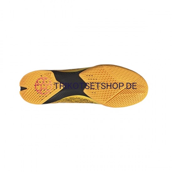Adidas X SPEEDFLOW Messi.3 IN Halle Gold Schwarz Fußballschuhe