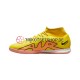 Nike Air Zoom Mercurial Superfly IX Academy IC Halle Lucent Pink Gelb Fußballschuhe