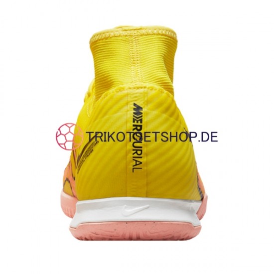 Nike Air Zoom Mercurial Superfly IX Academy IC Halle Lucent Pink Gelb Fußballschuhe