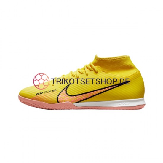 Nike Air Zoom Mercurial Superfly IX Academy IC Halle Lucent Pink Gelb Fußballschuhe