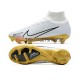 Nike Air Zoom Mercurial Superfly IX Elite FG Gold Weiß Fußballschuhe