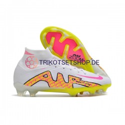 Nike Air Zoom Mercurial Superfly IX Elite FG Pink Gelb Weiß Fußballschuhe