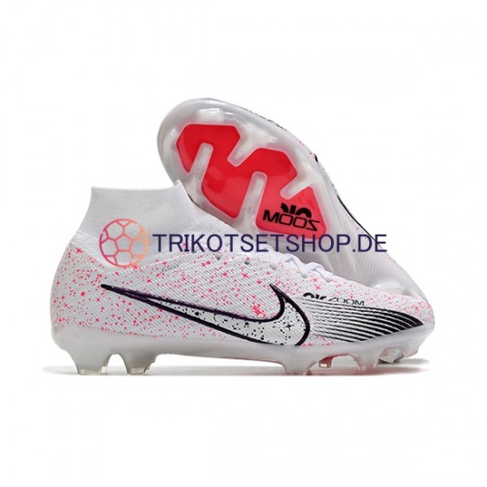Nike Air Zoom Mercurial Superfly IX Elite FG Rot Weiß Schwarz Fußballschuhe