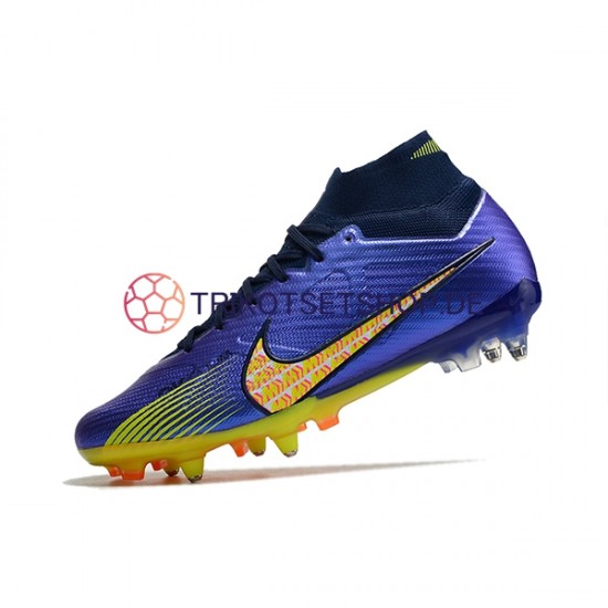Nike Air Zoom Mercurial Superfly IX Elite SG Blau Gelb Fußballschuhe