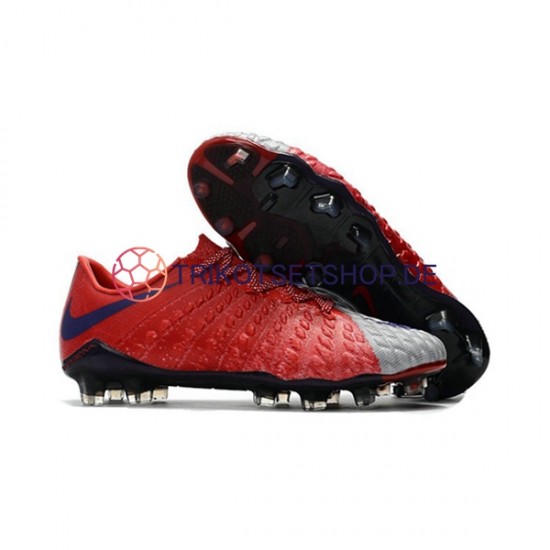 Nike HyperVenom Phantom III Elite FG Rot Grau Fußballschuhe