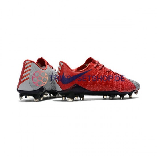 Nike HyperVenom Phantom III Elite FG Rot Grau Fußballschuhe
