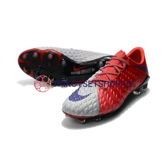 Nike HyperVenom Phantom III Elite FG Rot Grau Fußballschuhe