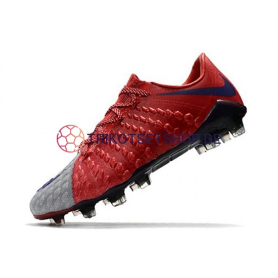 Nike HyperVenom Phantom III Elite FG Rot Grau Fußballschuhe